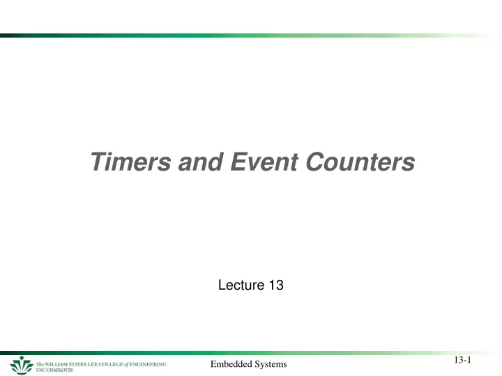 timers and event counters