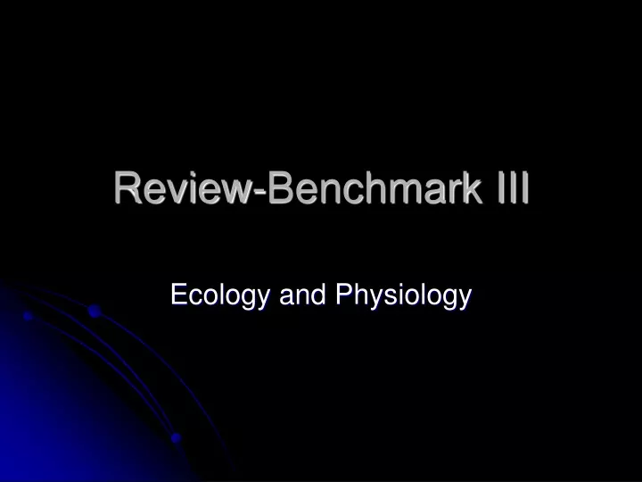 review benchmark iii