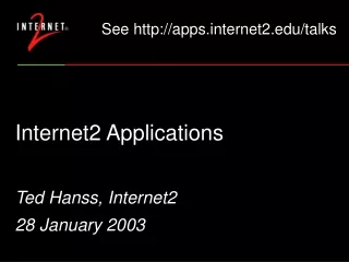 Internet2 Applications