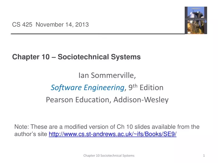 chapter 10 sociotechnical systems