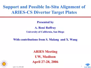 Support and Possible In-Situ Alignment of ARIES-CS Divertor Target Plates