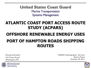United States Coast Guard Marine Transportation  Systems Management