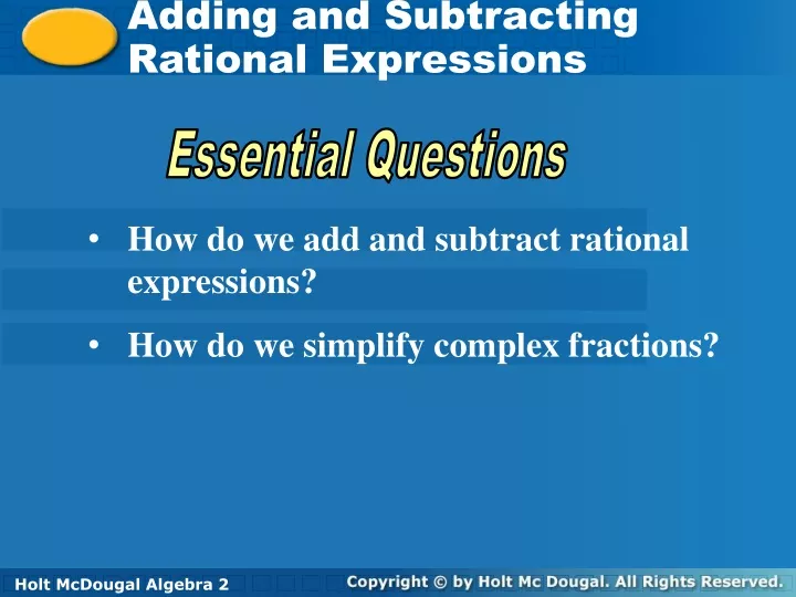 adding and subtracting rational expressions