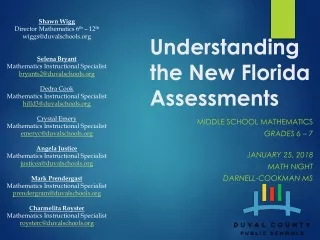 Understanding the New Florida Assessments