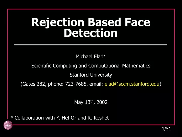 rejection based face detection