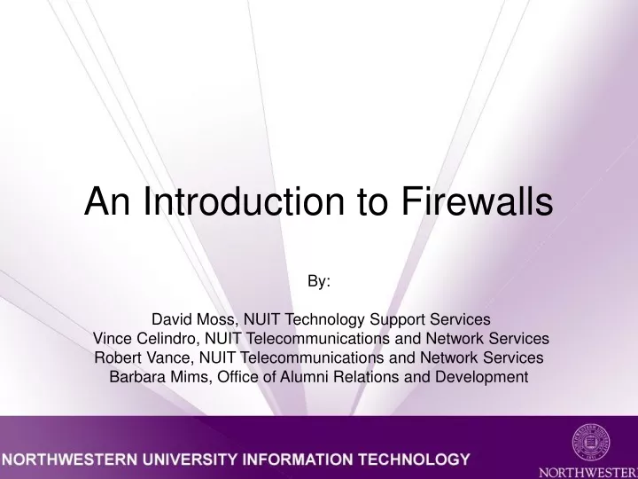 an introduction to firewalls