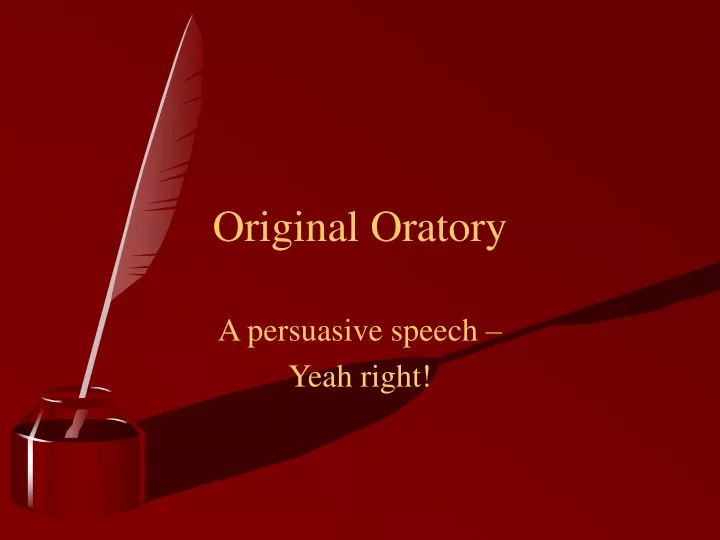 original oratory