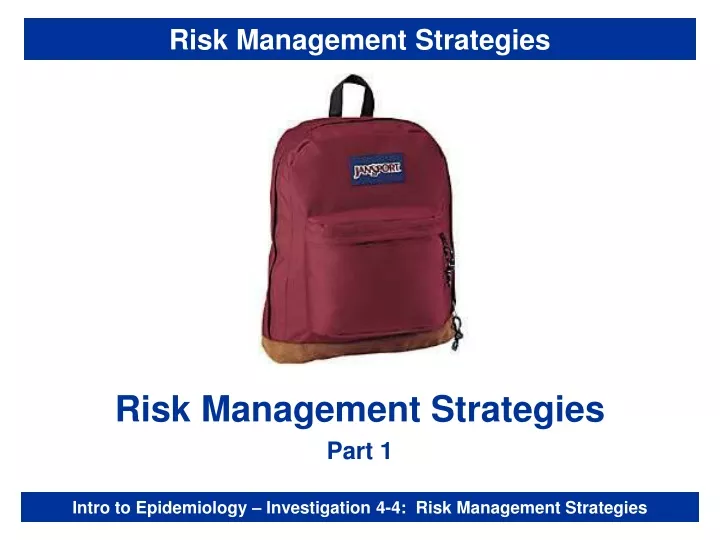 risk management strategies