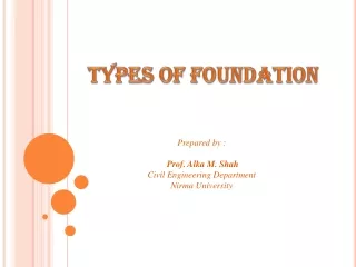 Types of foundation