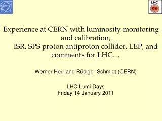 Luminosity calibration at CERN
