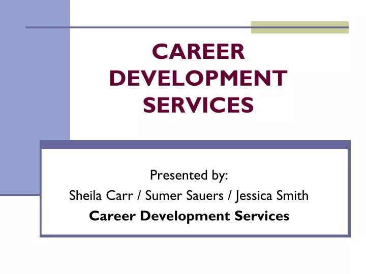 career development services
