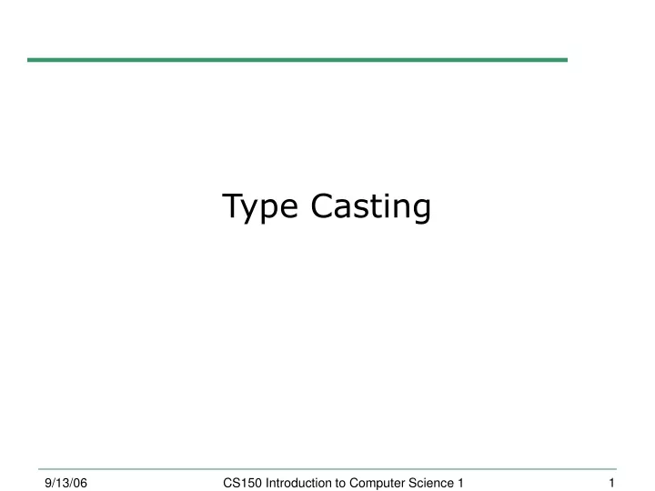 type casting