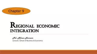 R egional  Economic  Integration
