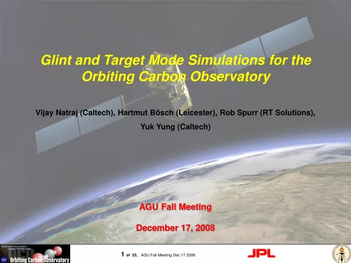 glint and target mode simulations