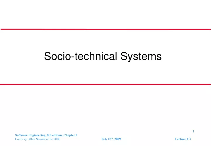 socio technical systems