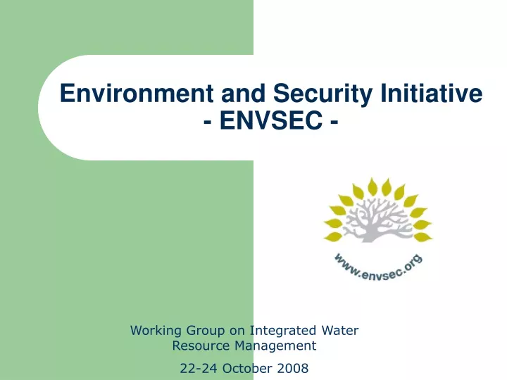 environment and security initiative envsec