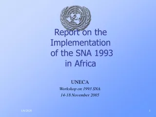 Report on the  Implementation  of the SNA 1993  in Africa