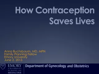 How Contraception Saves Lives