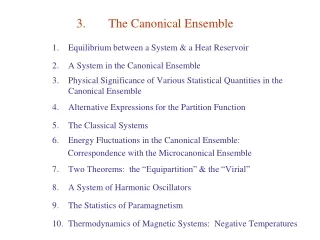 3.	The Canonical Ensemble
