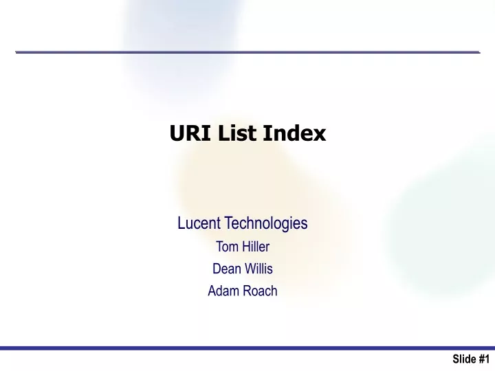 uri list index