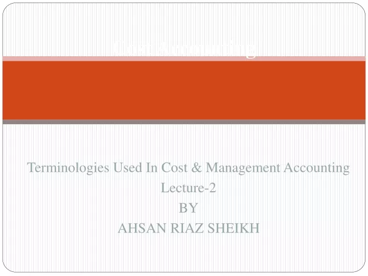 cost accounting