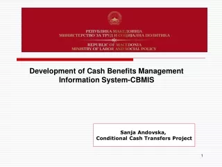 Development of Cash Benefits Management Information System-CBMIS