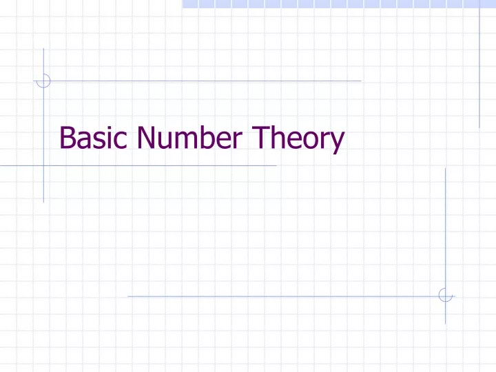 basic number theory