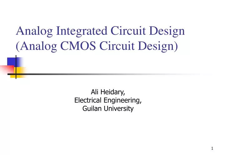analog integrated circuit design analog cmos circuit design