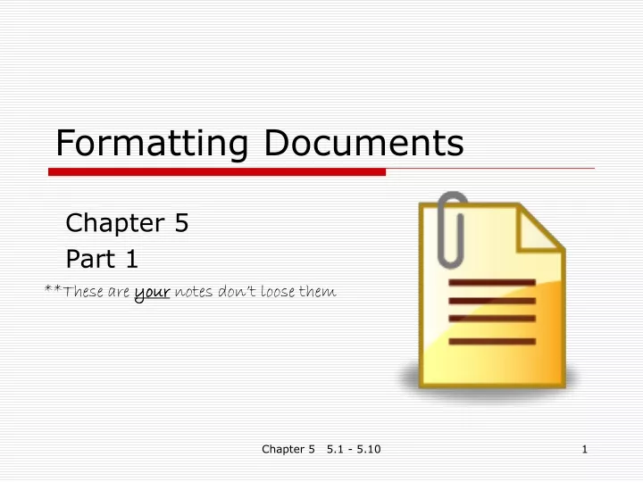 formatting documents