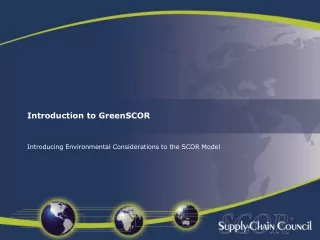 Introduction to GreenSCOR