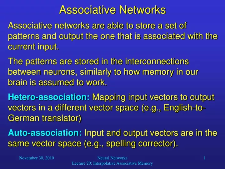 associative networks
