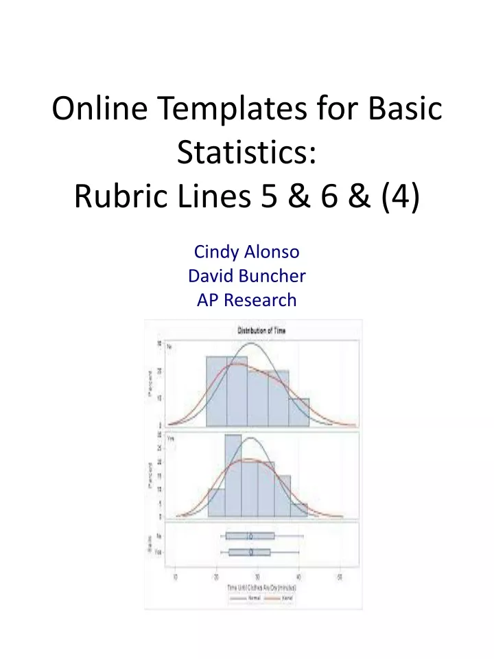 online templates for basic statistics rubric lines 5 6 4