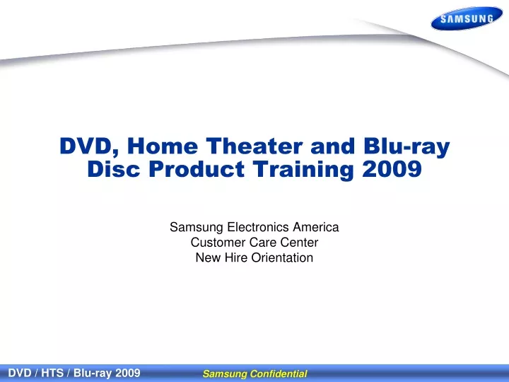 dvd home theater and blu ray disc product training 2009