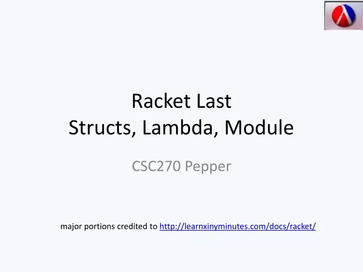 racket last structs lambda module