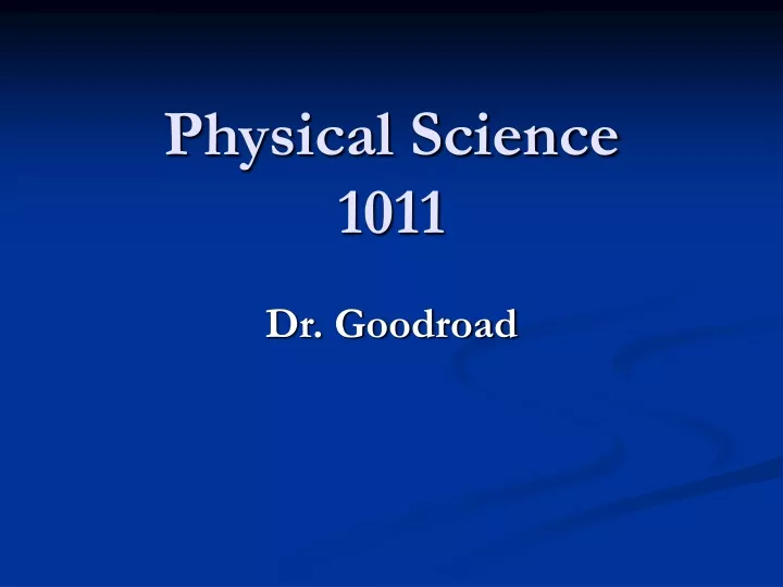 physical science 1011
