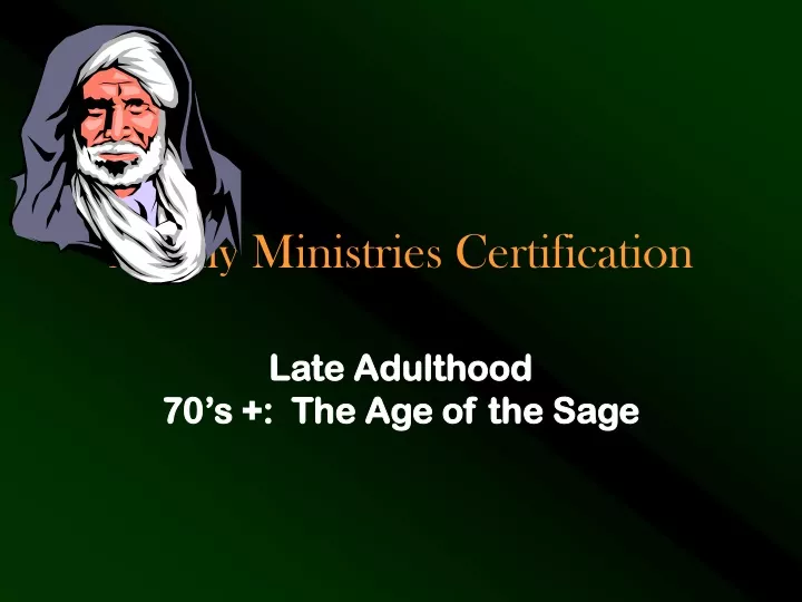 family ministries certification