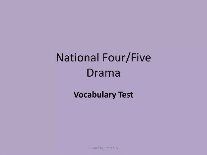 national four five drama