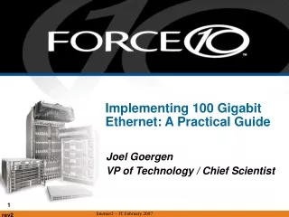 Implementing 100 Gigabit Ethernet: A Practical Guide