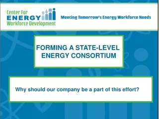 FORMING A STATE-LEVEL  ENERGY CONSORTIUM
