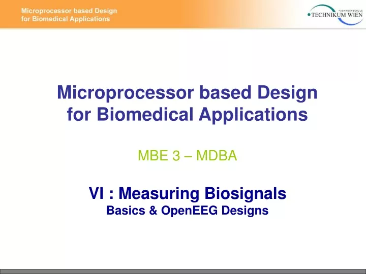 microprocessor based design for biomedical