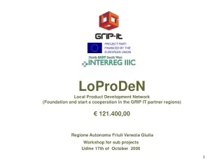 LoProDeN Local Product Development Network