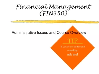 Financial Management (FIN350)