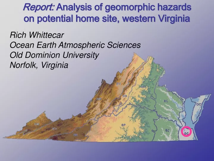 report analysis of geomorphic hazards