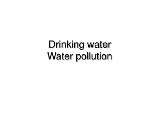 Drinking water  Water pollution