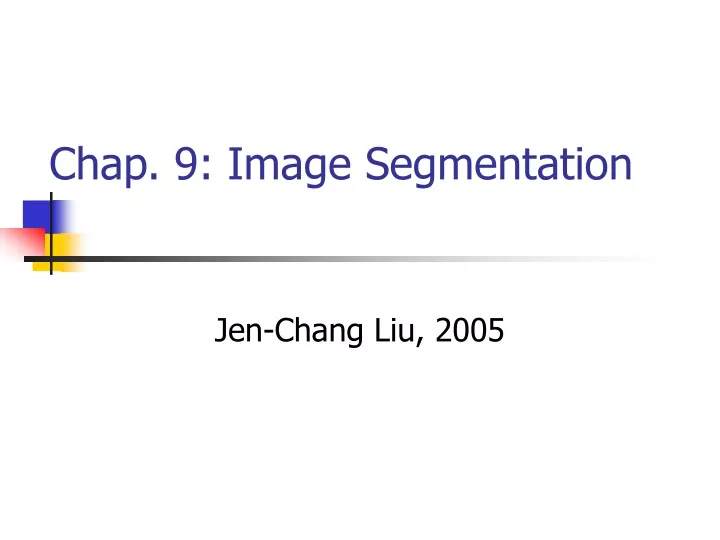 chap 9 image segmentation