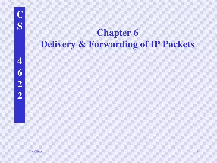 chapter 6 delivery forwarding of ip packets