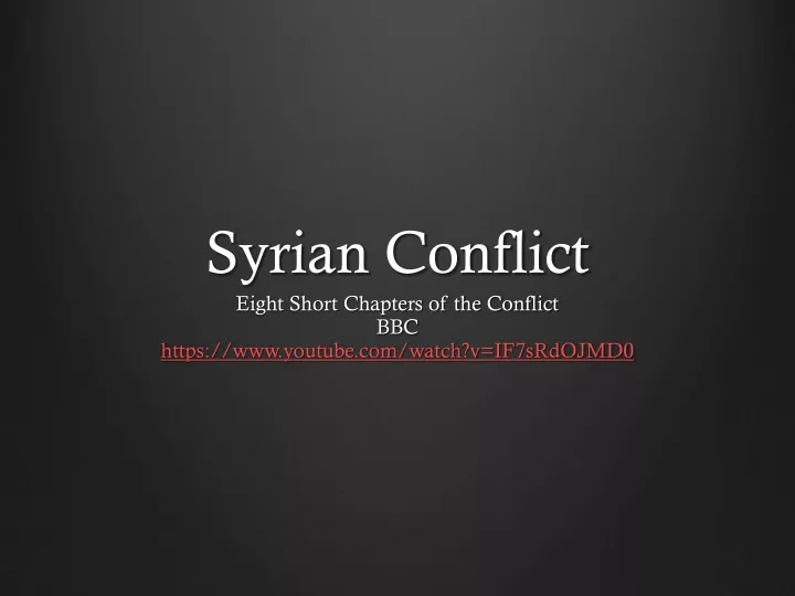 syrian conflict
