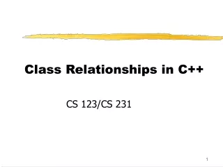 Class Relationships in C++