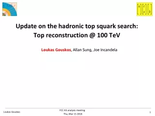Update on the  hadronic  top  squark  search: Top reconstruction @ 100  TeV