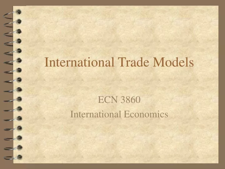international trade models